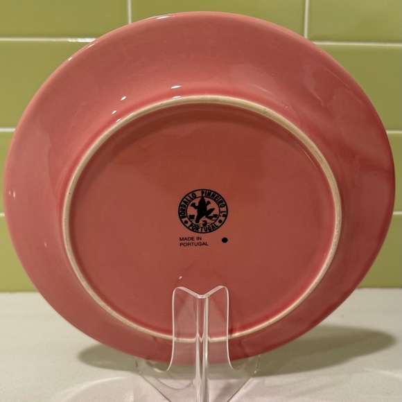 Bordallo Pinheiro Embossed Pink Bunny 8.25" Plate - Picture 2 of 3